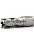 Heavy Duty Annular Cutter With Weldon Shank Made For Magnetic Drills And Shop Mills Built Rock Solid Out Of Premium High Speed Steel, side view.