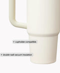 Quencher H2.0 Tumbler With Handle And Straw 40 Oz For Travel, Your Go-To Hydration Buddy, insulated base and handle detail