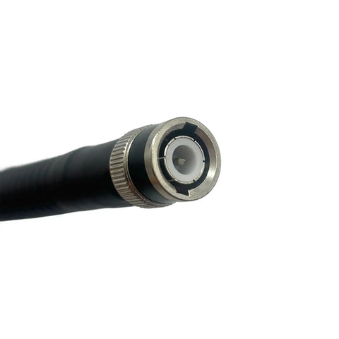 Close-up of BNC male connector on Three Pack RH-205 Telescopic VHF 144MHz Antenna for Handheld Radios