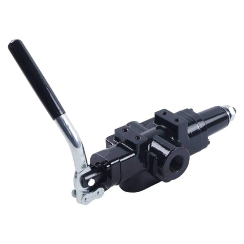 3600 PSI 30 GPM Hydraulic Log Splitter Detent Control Valve LVA1-95N25A5-A With Bent Lever Handle on white background