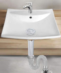ZAWELIYO Copper Pop Up Drain Stopper Kit, 19cm (Small Bounce Without Holes) installed in a modern sink.