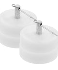 Close-up of Four Pack White Nylon Furniture Casters Wheels For Drawers And File Cabinets No Squeak Glide Heavy Duty Plastic Wheel Base