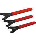 Premium ER16UM ER20UM ER25UM ER32UM ER40UM ER50UM Collet Wrench Nut Set for CNC Milling with ergonomic red handles.