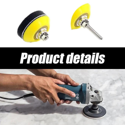 Two Inch Hook And Loop Sanding Backing Pad Kit With One Quarter Inch Shank Adapters Foam Buffer Pads and usage on tool