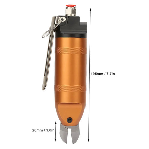 Pneumatic Nipper Tool With Pro Grade HS20 S5 Scissors And Cutter Head Auto Cutting Pliers side view.