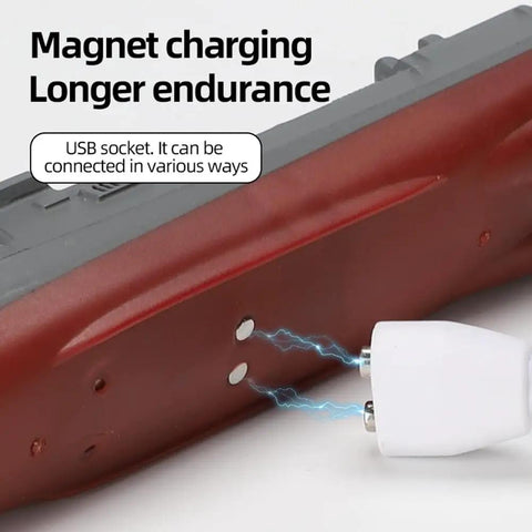 Magnetic charging port of Remote Control Warship RC Battleship 2.4GHz Boat For Lakes And Rivers Dope Armed Arleigh Burke Class Destroyer