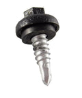 Orange Long Life Built To Last Lap Stitch Roofing Fastener Size 14 x 7/8 Self Tapping Screw With EPDM Washer close-up view