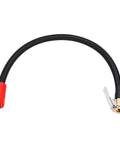 Extended Reach 40CM Tire Inflator Extension Hose With M6 Quick Connect Air Chuck For Cars Motorcycles And Bikes Leakproof Design Zero Hassle Hook Up Easy Fit In Tight Spaces Essential Gear For Your Ride, black braided hose with red and brass quick-connect ends