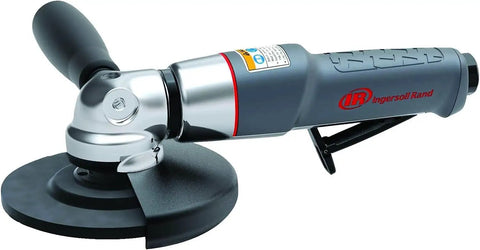 Heavy Duty Air Angle Grinder With A Beefy 5 Inch Cut Off Wheel, Smokin Hot 12000 RPM Spin, comfy one hand grip, and clever rear exhaust vent.