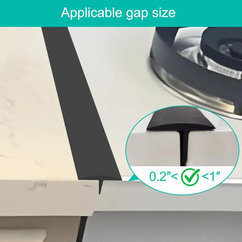 Extra Long 30 Inch Silicone Stove Gap Filler That Stays Put Fits 0.2 To 1 Inch Gaps Thick 10oz Insert Kitchen Gap Cover
