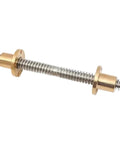 Tough As Nails T20 Lead Screw With Right Left Threads And Secure Nut For Slick 3D Printer and CNC Gantry upgrades, featuring stainless steel.