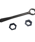 Aluminum CNC Tire Iron Tool Kit For Dirt Bikes, Raceline Lever Set With Hex Wrench Heads visible, black spanner for tire change