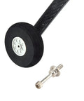 Close-up of Beefed Up Pro Grade Carbon Fiber Landing Gear Kit for 50E RC Jet Plane featuring foam wheel and axle hardware.
