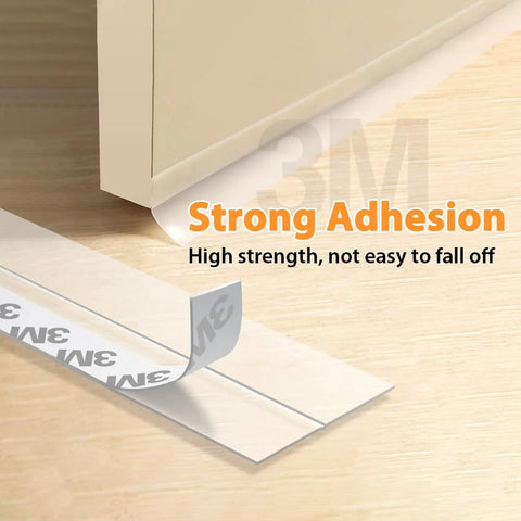 Door weather stripping seal strip, transparent 3M self-adhesive silicone tape, 33.5 ft for door and window gaps