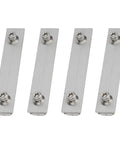 Aluminum Solar Rail Connector Kit For PV Modules, Adjustable T Profile, 0 To 1 Cm Clamp, 2 Cm Rails, Silver Finish, 4 Pack view