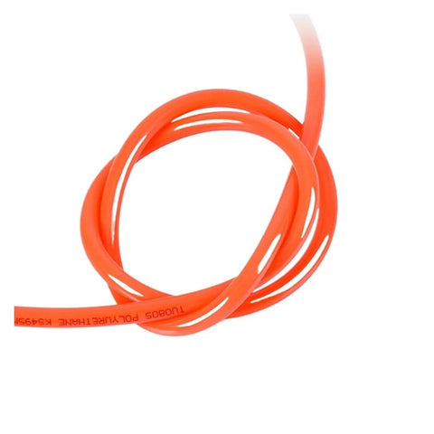 Pro Grade Flexible Pneumatic Tube Air Hose Kicks Industrial Automation With Compressed Air Flow Superior Elasticity Plus Shape Memory Quick Connectors Make Install Easy No Glue Or Welding Needed Full Control Over Workshop Gear Whenever You Need It, orange coiled hose