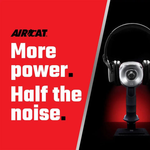1/2-Inch Heavy Duty Reversible Composite Drill Air Tool With Keyed Chuck on display, highlighting quiet silencing tech