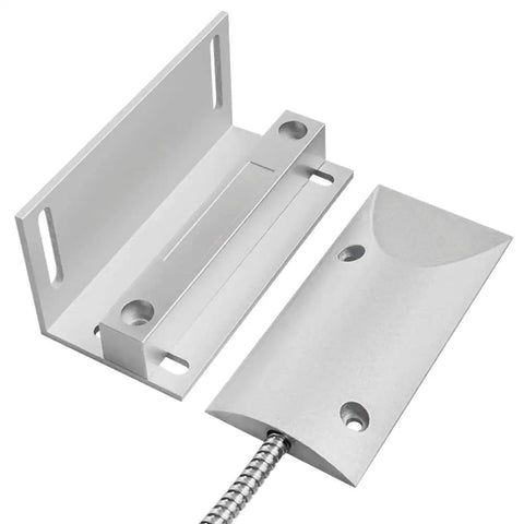 Magnetic Overhead Garage Door Alarm Sensor With L Bracket Waterproof Epoxy Sealed Zinc Alloy Case Adjustable Fit For Wide Door Channel