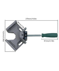 Tough As Nails Aluminum 90 Degree Angle Clamp With Single Handle And Adjustable Swing Jaw for precise welding setups.