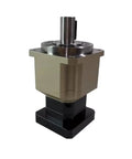 Real Deal Nema Planetary Gearbox With 20 To 1 Reduction Ratio And Helical Cut Gears, heavy-duty design with metal housing.