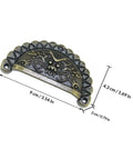 Old School Antique Bronze Lion Head Cabinet Handles Two Pack With Half Round Drawer Pulls for Wardrobes Cabinets and Cupboards Rustic