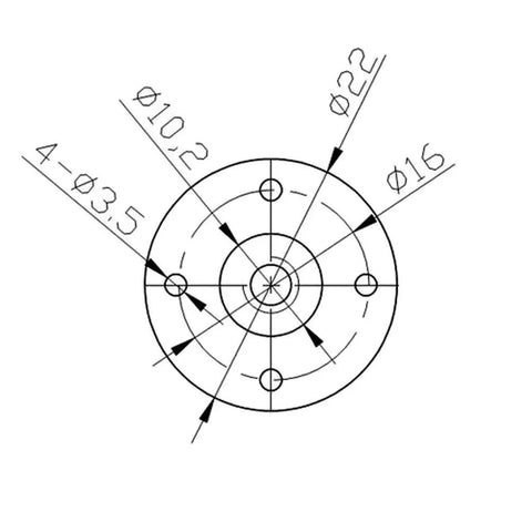 T8 Lead Screw And 8Mm X 300Mm Four Start Threaded Shaft For 3D Printer Z Axis Upgrade With Dead Nuts Precise brass flange nut, technical drawing.