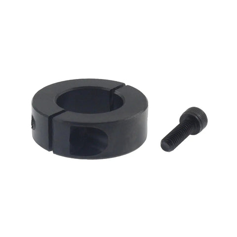 Four Pack Heavy Duty Steel Double Split Shaft Collars 11 16 Inch Bore Two Piece Clamping Fixtures With A Rock Solid Set Screw Black Oxide Finish For Quick Mechanical Swaps And Reliable Axle Alignment