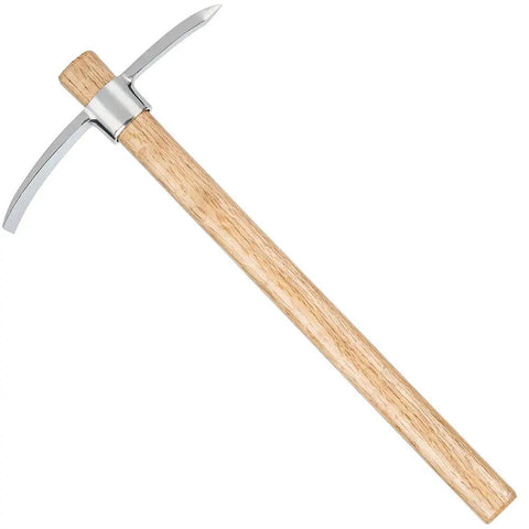 Garden Pick Axe For Digging And Weeding Mattock Hoe Tool With Stainless Steel Blade And Hardwood Handle 16 Inch Long Handy Hoe Pickaxe