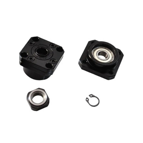 High Precision Industrial Ball Screw End Support BK10 BF10 FK10 FF10 For Linear Motion Systems, black steel parts with bearing.