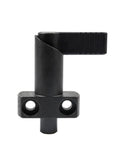 Badass Carbon Steel Quick Release Pin And Lockout Spring Plunger Featuring L Handle Retractable Indexing Bolt front view, ready for heavy duty rigging.