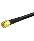 Close-up of SMA male connector on Antenna Extension Relocation Cable SMA Male To Female RG58 Coax Jumper 1m 3 Ft Length 50 Ohm Ham Radio Cable