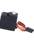 Upgrade Your Build With This Dope 17 Gram RC Gear Servo delivering badass torque, showing black plastic construction with wires.