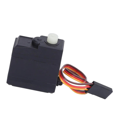 Upgrade Your Build With This Dope 17 Gram RC Gear Servo delivering badass torque, showing black plastic construction with wires.