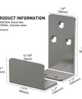 Stainless Steel Sliding Barn Door Floor Guide 2 Pack With Adjustable Brackets For Bottom Track And Wall Mount Flush Bottom Design