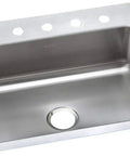 Dayton Single Bowl Stainless Steel Kitchen Sink Dual Mount For Drop In Or Undermount Install 27 By 22 Inch 8 Inch Depth
