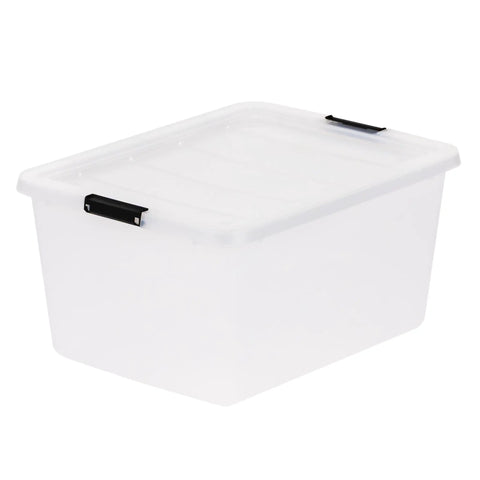 Six Pack Translucent Storage Bins With Heavy Duty Latching Lids That Stack Up Tight For Closets Offices And Craft Rooms Keep Your Stuff Legit Organized