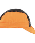 Flame Resistant Welding Cap With Wide Neck Bill Sweat Absorbing Padding FR Cotton Safety Hat For Welders Orange And Black Secure Fit