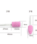Knockout Polishing Head Wheel Hook Up With Abrasive Mounted Stone Points Electric Grinding Accessory, pink size 3*8mm.