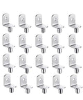 Beefy Heavy Duty Shelf Brackets And Wall Mounts For Cabinets And Closets, 20 sturdy load bearing steel supports on white background.