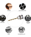 Drill bit and materials for Workhorse Half Inch Cobalt Drill Bits Set Three Pack Heavy Duty Industrial Grade M35 Cobalt 6 Inch Length