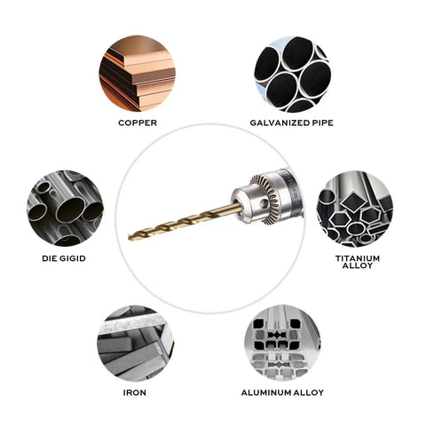 Drill bit and materials for Workhorse Half Inch Cobalt Drill Bits Set Three Pack Heavy Duty Industrial Grade M35 Cobalt 6 Inch Length