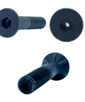 Hollow Gripper Bolts For Skateboard Hardware One And A Quarter Inch Allen Size Ultra Lite Setup, black bolts with hexagonal heads