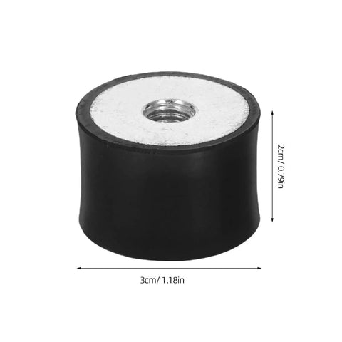 Rubber Shock Absorber Mounts For Noise Reduction And Vibration Damping In Industrial And Factory Environments 12 Pack With Heavy Duty Double Ended Threaded Cylindrical Design Durable Anti Vibration Feet And Washers, 3cm rubber mount