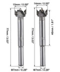 Hardcore Two Piece Forstner Drill Bit Set Built Tough With Sick Sharp Tungsten Carbide Cutting Heads for precise woodworking.