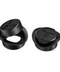 Two Pack Microscope Eyepiece Eye Shields And Dust Cover Caps For 32 To 36mm Inner Diameter Stereo Microscopes Black Must Have Comfort Eye Cups That Guard Against Dust And Fatigue For Long Lab Sessions. black snap-on eyepiece shields with dust caps, two-piece set