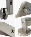 Heavy Duty Adjustable Side Mount Glass Railing Brackets With Hardware, Rock Solid 304 Stainless Steel Clamps detail view