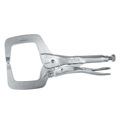 Heavy Duty Locking C Clamp Tool 11 Inch With 4 Inch Jaw Opening, Locking Pliers, Adjustable Pressure, side view