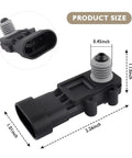 Fuel Tank Pressure Sensor For Chevy GMC Cadillac Buick Pontiac Avalanche Suburban Express Impala Silverado Tahoe Sierra Replacement With OEM 16238399 16196060 12219388 And Related Part Numbers For Easy Fit And Keeping Your Fuel System Running Smooth, black plastic