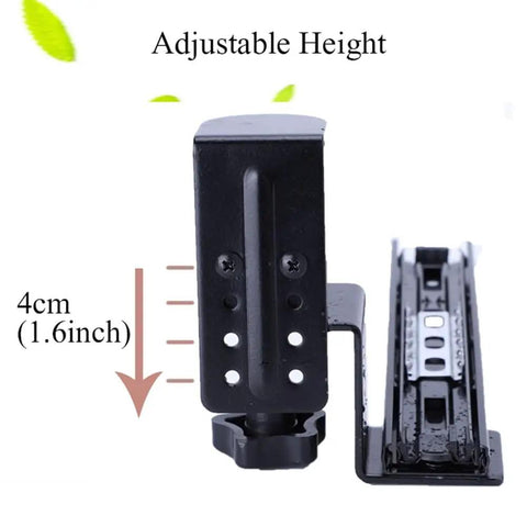 Adjustable height mechanism for the Rock Solid Retractable Keyboard Tray With Slick Pull Out Action For Effortless Typing And Plenty Of Mouse Space Totally Clutter Free Under Desk Office Essential Black.
