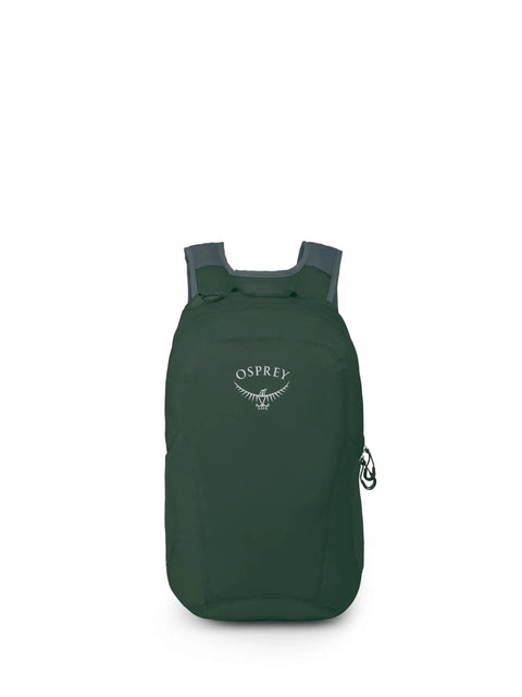 Ultralight Collapsible Travel Day Pack For On The Go Trips Packable 18 L Expandable Luggage Bag Extra Bag For Day Trips And Souvenirs Bluesign Approved Durable Gear Tundra Green front view.